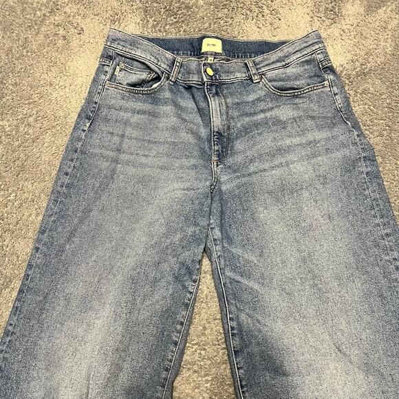 Anthropologie DL1961 Jeans Womens 33 Hepburn Wide Leg Low Rise Jeans Ravello - Picture 2 of 12